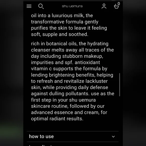 NWT Cleansing oil Shu Uemura Botanicoil Indulging Plant-Based 450ml - Picture 6 of 12